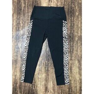 Zyia Active Leopard Pocket Brillant Hi Rise Capri Leggings size 6-8